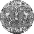 thumbnail image 1 of Ahgly Company Indoor Round Animal Gray Traditional Area Rugs, 6' Round, 1 of 1
