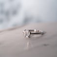 thumbnail image 3 of Kalapi Jewel Emerald Cut Moissanite 1.2 Ct Ring - 14K White Gold Plated Moissanite Engagement Ring for Women's - Anniversary Gift for Her - Wedding Ring for Women - Moissanite Ring for Her, 3 of 4