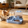 thumbnail image 6 of 2 in 1 Automatic Pet Feeder Water Dispenser,8.4x6.6x7.6inch Pet Food Bowl,Dog Food Dispenser with Non-Slip Mat for Small Medium Dog Puppy Cat Kitten(Blue), 6 of 6