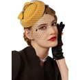 thumbnail image 2 of Visland Fascinators Hats 20s 50s Hat Pillbox Hat Cocktail Tea Party Headwear with Veil for Girls and Women, 2 of 3