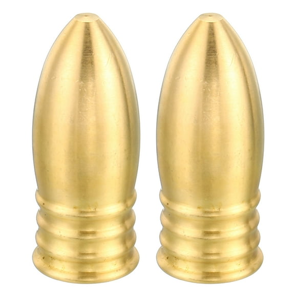 Unique Bargains M10 Thread Lamp Finial Cap Knob Brass Lamp Shade Harp Top Screw Caps Decoration Light Fixture 14x34mm 2 Pack