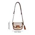 thumbnail image 4 of Bolso de cuero para mujer, con correa ajustable, para axila, con cierre de metal, informal, 4 of 8