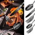 thumbnail image 3 of 20PCS Stainless Steel Cutlery Sets Party Tableware Dining Kitchen Fork Spoons, 3 of 7