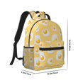 Backpack for School, Cute Fried Egg Yellow Laptop Backpack Middle