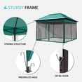 thumbnail image 5 of Meetleisure 11'x11' Pop Up Gazebo for Patios, Outdoor Canopy Tent with Sidewalls, Mosquito Netting, Pop Up Shelter for Wedding Party, Green, 5 of 11