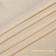 thumbnail image 5 of GlowSol Cafe Curtain Valance 60"W x 15"L Waffle Weave Waterproof Blackout Window Valance for Bathroom Kitchen, Creamy, 1 Panel, 5 of 6