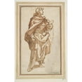thumbnail image 3 of Jacopo Zucchi 11x14 Black Modern Framed Museum Art Print Titled - Standing Young&nbsp;Man (ca.&nbsp;1580), 3 of 5
