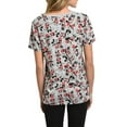 thumbnail image 6 of Disney Mickey & Minnie Mouse Women's & Plus All-Over Print Graphic Tee, Gray, 6 of 6