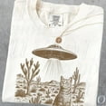 thumbnail image 1 of ALVORD Cat Ufo Western Rodeo Wild West Vintage T-Shirt Unisex S-5XL, 1 of 3