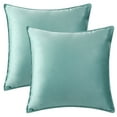 thumbnail image 2 of REGALWOVEN Set of 2 Velvet Throw Pillow Covers Decorative Solid Cushion Covers for Sofa Light Blue 16" x 16", 2 of 6