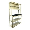 thumbnail image 2 of 5-Tier Bakers Rack, Kitchen Storage Shelf and Microwave Stand with Coffee Bar, Particle Board Organizer for Pantry, 39.37 Inch, White and Black, 2 of 11