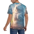 thumbnail image 2 of Lsque Cute Cloud Cat Pattern Mens Polo Golf Shirts Funny Graphics Shorts Sleeve Button Shirts Baseball T-shirt-X-Large, 2 of 7