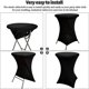 thumbnail image 4 of Cocktail Table Cover for Hotel, Wedding Event, Restaurant Banquet Decor, Solid Color, Round Tablecloth, Elastic Bar Cover, 4 of 10