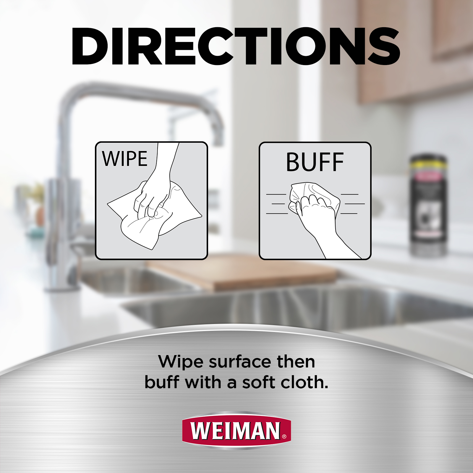 Weiman Stainless Steel Appliance Cleaning Wipes,  Streak-Free Shine, 30 Count - image 5 of 8