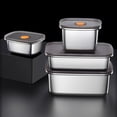 thumbnail image 3 of Caja De Mantenimiento De Alimentos Frescos De Acero Inoxidable 304 De Grado Alimenticio Con Tapa Refrigerador Libre De Bpa Caja De Almacenamiento De Frutas Para El Mantenimiento De Contenedor Guardurnaity HA025825-00, 3 of 6