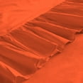 thumbnail image 6 of 4 Piece Corner Ruffle Sheet Set, 6" Inch Corner Ruffle On Flat Sheet And Pillowcases, 15 Inch Deep Pocket, 100% Egyptian Cotton, 800 TC, Queen Size, Solid Orange, 6 of 6