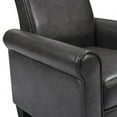 thumbnail image 6 of Mondawe Accent Chairs, Comfy Sofa Chair, Armchair for Reading, Living Room, Bedroom, Office,Waiting Room, PU leather, Dark Grey, 6 of 8