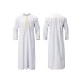 thumbnail image 1 of Nituyy Men's Kaftan Robe, Gold Embroidery Long Sleeve Round Neck Loose Long Robe Ethnic Style National Costume, 1 of 6