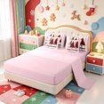 thumbnail image 3 of Manfei Cartoon Christmas Animals 7-Piece King Bedding,Merry Xmas King Bed in a Bag,Pink Reversible, 3 of 7