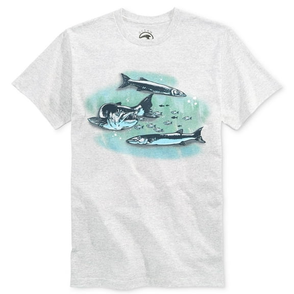 Univibe Mens The Cudas Graphic T-Shirt, Grey, Large