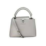 Louis Vuitton Capucines BB Metallic Grey Top Handle Handbag