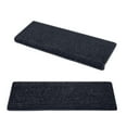 thumbnail image 6 of PURE ERA Non Slip Self Adhesive Bullnose Carpet Stair Treads Set of 16 Pet Friendly Indoor Stair Rugs Covers Mats Skid Resistant Tape Free Soft Black 9.5" x 30"x1.2", 6 of 9