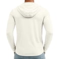 thumbnail image 5 of Hearthz Men's UPF50+ Sun Protection Jacket Full Zip Sun Protection Quick Dry Long Sleeve Mens UV Protection Shirts Zip Pockets White L, 5 of 9