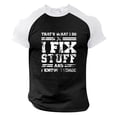 thumbnail image 1 of TSADFHJI Mens Funny T-Shirts Adult Christmas Men's Small Print Color Spring And Summer Leisure Sports Comfortable Breathable Sweat Absorbing Cotton Round Neck Pullover Short Sleeve T Shirt L Black, 1 of 4