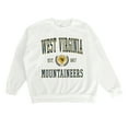 thumbnail image 4 of Women's Gameday Couture White West Virginia Mountaineers Premium Fleece Drop Shoulder Oversized Pullover Sweatshirt, 4 of 4