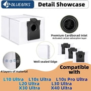 Bluearks 14Pcs Dust Bags Compatible with Dreame X30 Ultra / X40 Ultra /X50 Ultra/L10s Ultra Gen 2/L10s Pro Ultra / L10s Pro Ultra Robot Vacuum,3.2L Capacity Activated Carbon