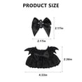 thumbnail image 2 of Vestido escalonado color ciruela y negro con puntera de muñeca de 17 cm con lazo, 2 of 6