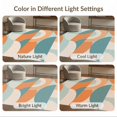 thumbnail image 6 of ODIKA 6'x9' Orange Teal Geometric Harmony Abstract Washable Area Rug Modern Artistic Expression with Bold Curved Shapes for Dining Room, Under Table, Office Décor, Non-Slip Chair-Friendly, 6 of 6