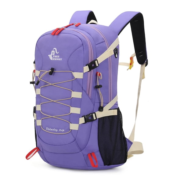 Mochila de Senderismo Bseash 40L Impermeable con Cubierta para Lluvia Violeta