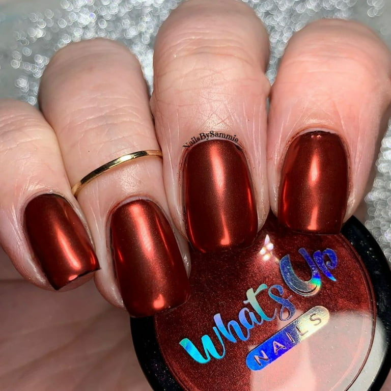 Whats Up Nails - Fire Red Chrome Powder For Mirror Nails