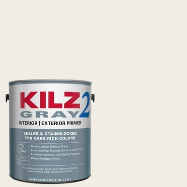 KILZ Gray All Purpose Interior/Exterior Multi-Surface Paint Primer, 1 gal