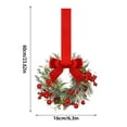 thumbnail image 3 of Elegant Bow Wreath For Front Door Holiday Festive Floral Arrangement With Berries For Seasonal Home Celebration Dried Wreath Wreath for Front of Vehicle Solar Powe Christmas Wreath Neon Wreath Summer, 3 of 6