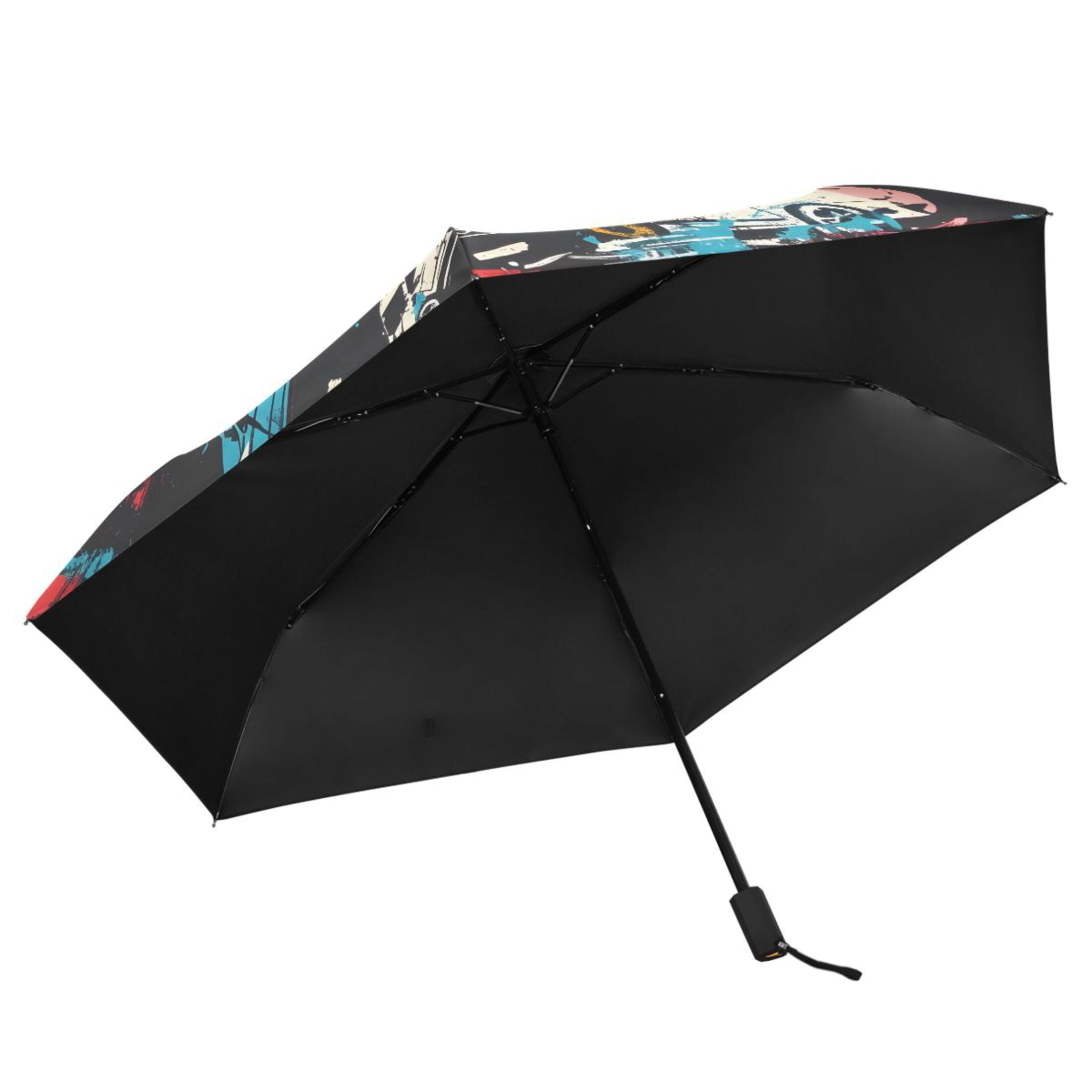 Abstract Sport Cars Compact Sun Umbrella Windproof Travel Umbrellas for Rain Strong Portable UV Protection