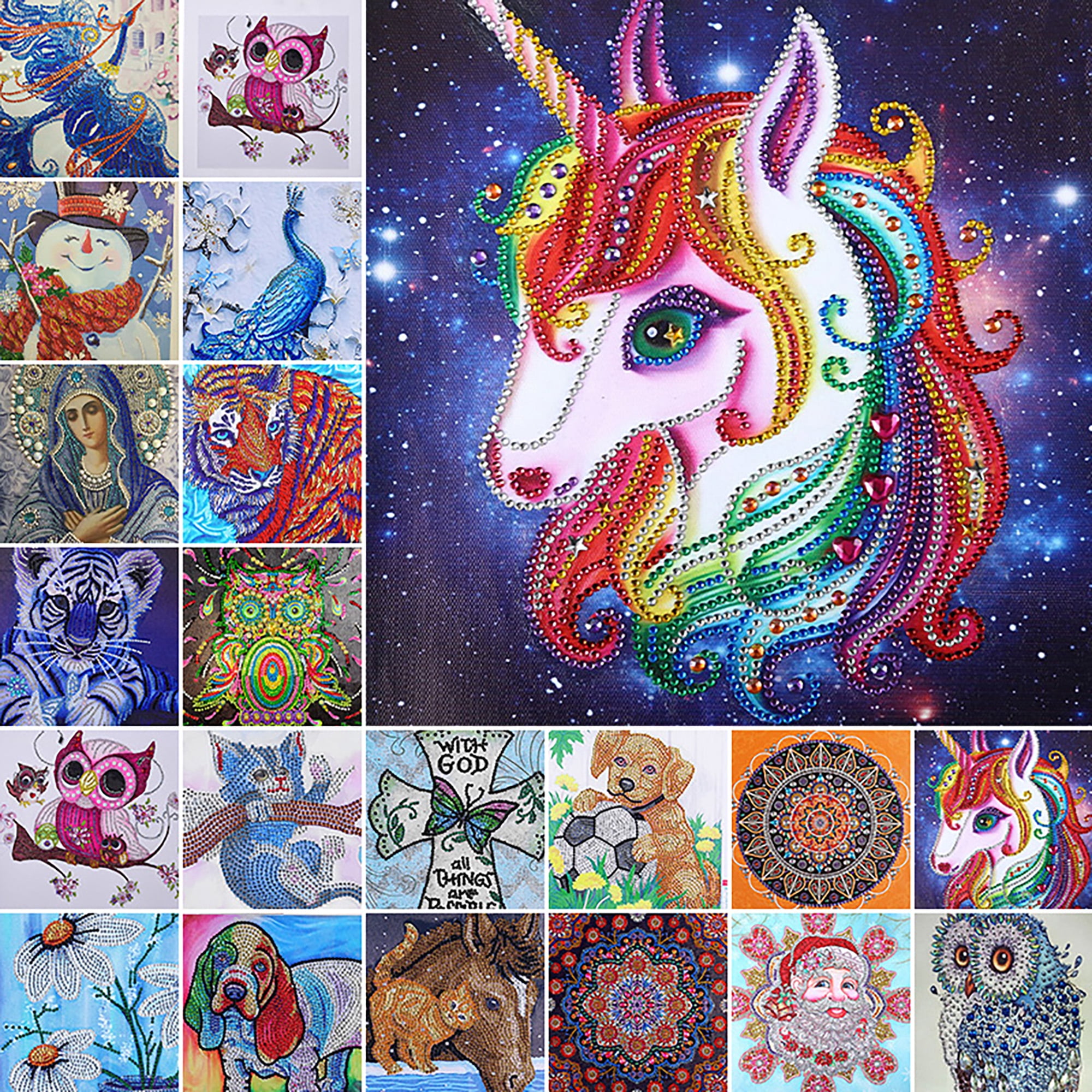 5D Fox Full Drill Diamond Painting Cross Stitch Kits Embroidery Art Mural Decor 
