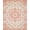 Peach Pink, Pattern 3, variant on Design&I 8'x10' Washable Area Rug Extra Large Skid-Resistant Low Profile Pink Boho Vintage Ornate Southwestern Border Distressed Scroll for Living Room, Family
