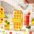 thumbnail image 2 of Ice Cube Tray & Tray with Lid Silicone with Storage Box Leak Proof Portable Ice Maker for Freezer Includes Stainless & Cleaning Brush, 2 of 4