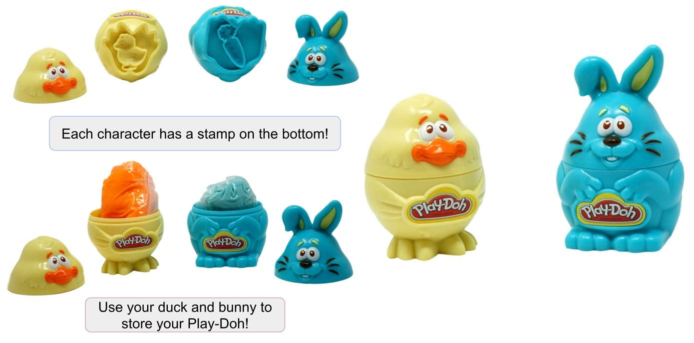 NEW Play-Doh Easter Bunny and Chick Stampers Character Pack of 2 