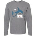 thumbnail image 3 of Inktastic Shark Dinner Long Sleeve T-Shirt, 3 of 5