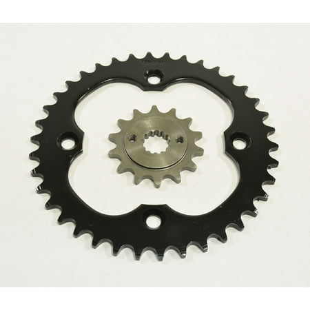 - 2006-2010 Suzuki LTR450 14 Tooth Front & 38 Tooth Rear Silver Sprocket