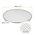 thumbnail image 2 of Unique Bargains Round Cooking Rack, 9.7-inch Stainless Steel Cross Wire Barbecue Grill Net Racks with Legs, 2 of 5