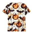 thumbnail image 2 of Plus Size Halloween Shirts for Women Short Sleeve Spooky Season Loose Fit Tops Cute Funny Comfort Pumpkin Graphic T Shirt, 2 of 5