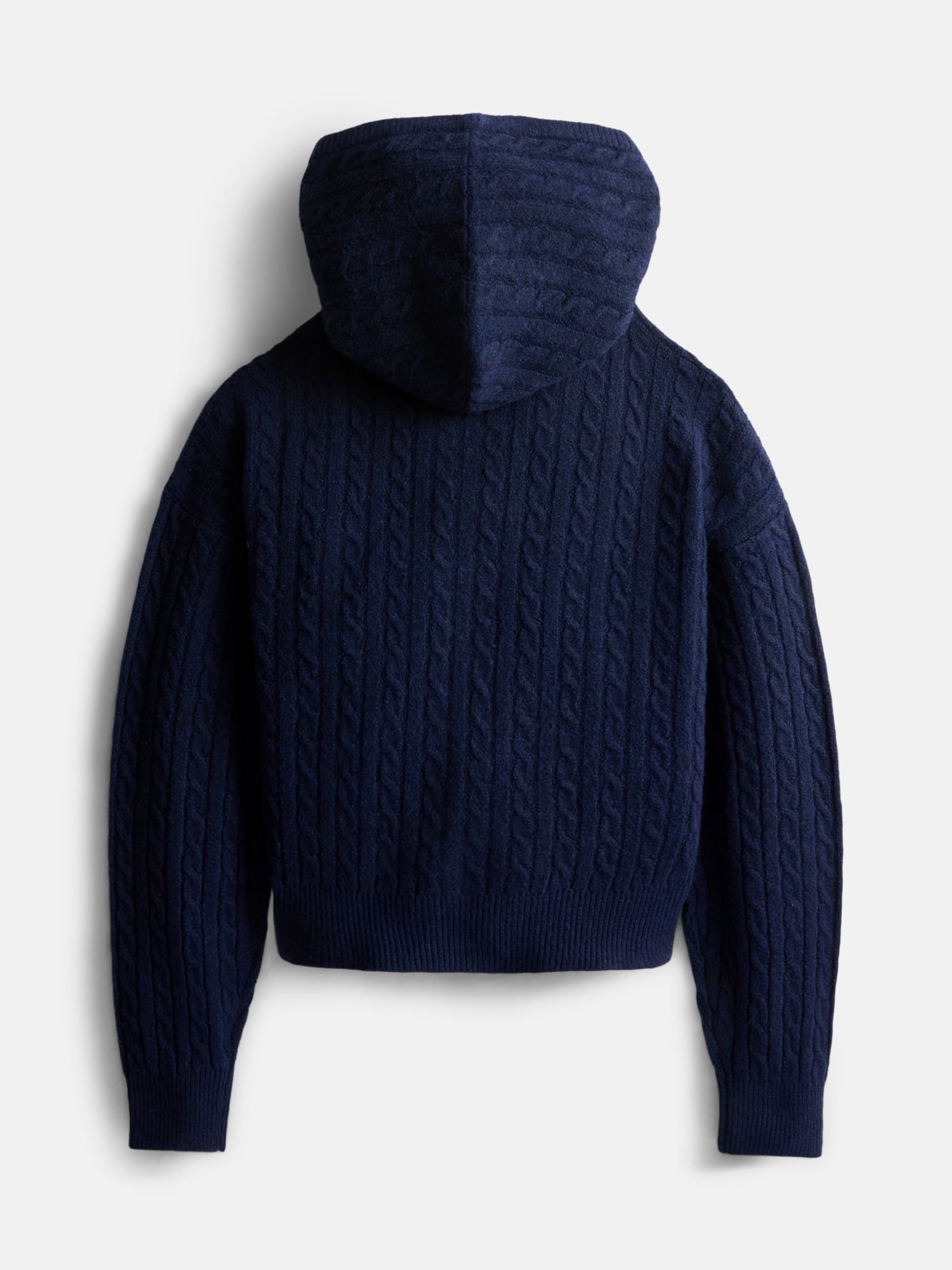 Weekend Academy Girls Full Zip Cable Knit Hoodie with Long Sleeves, Sizes 4-18