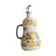thumbnail image 4 of Botella dispensadora aceite oliva cerámica, botella para condimentos líquidos, aceitera decorativa estilo rústico, recipiente para aceite Amarillo, 4 of 8