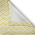 thumbnail image 5 of Ambesonne Abstract Grommet Curtain, Chevron Zig Zag 90s, 50" x 108", White and Yellow, 5 of 6