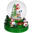 thumbnail image 5 of Bola de cristal de Navidad Estatuilla de bebé de nieve luminosa Bola de nieve Bola de cristal decorativa de Navidad de la suerte Adorno de escritorio con soporte de riendas para regalo de cu JFHHH pequeña, 5 of 5