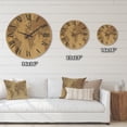 thumbnail image 4 of Designart 'Ancient World Map III' Vintage Wood Wall Clock, 4 of 5